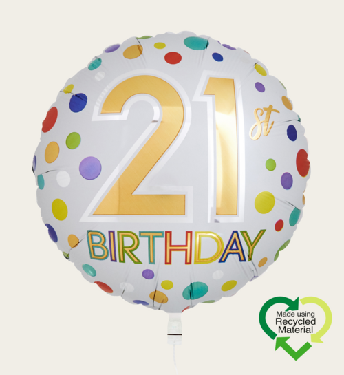 Ballon 21 Birthday Multi Eco
