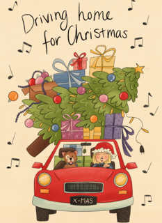 driving home for christmas auto kaart