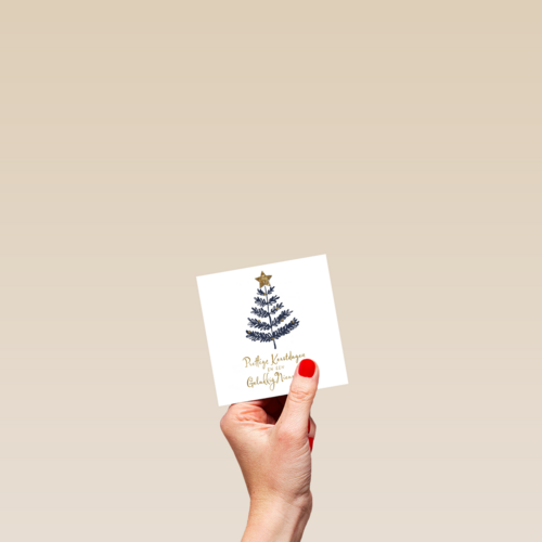 hallmark kerstkaart kerstboom met ster
