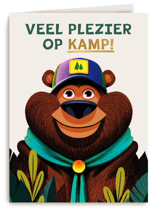 Beer op kamp Folio