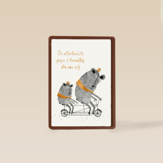 2 Beren op een tandem leukste papa