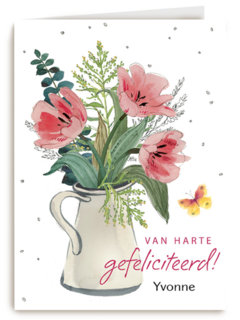 watercolor bloemen in vaas