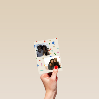 Fotokaart Confetti