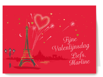 Fijne valentijnsdag Eiffeltoren