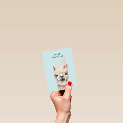 verjaardag kaart hip happy birthday lama alpaca