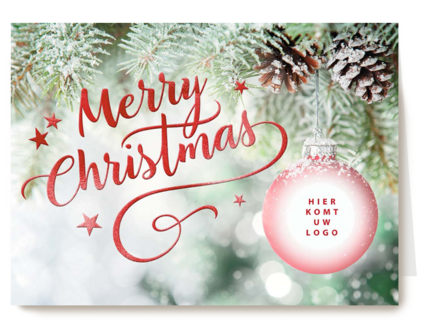 zakelijke kerstkaart met merry christmas