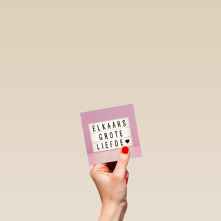 lightbox kaart elkaars grote liefde