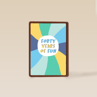 Verjaardagskaart 40 years of fun Man