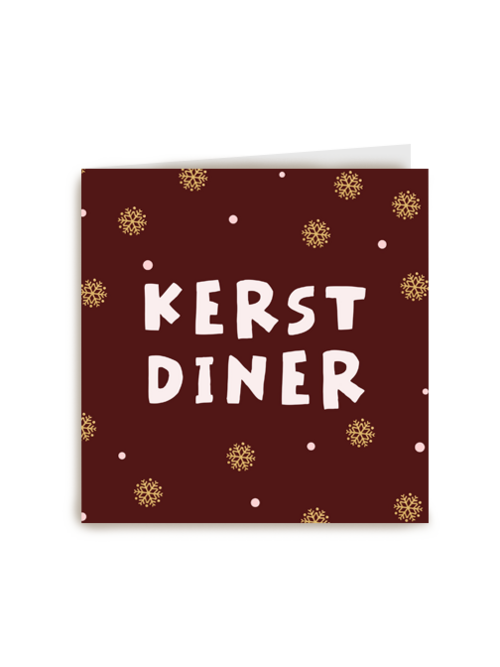 Kerst uitnodiging Kerstdiner modern