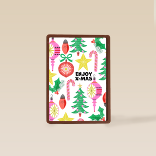 Kerstkaart enjoy xmas zuurstokken