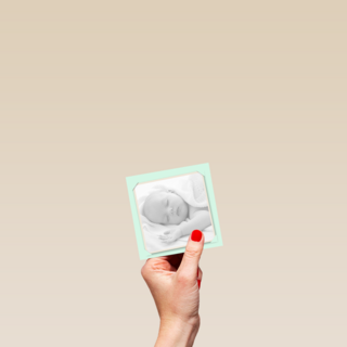 fotokaart baby groene rand