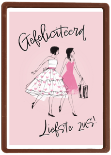 een felicitatiekaart voor een lieve zus