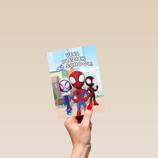 Back to school kaart Spiderman