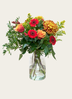 Boeket Bloemen Festive Fall Met Vaas