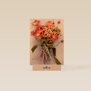 herfst kaart met herfstbloemen