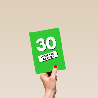 Verjaardagskaart 30 wow old als fuck