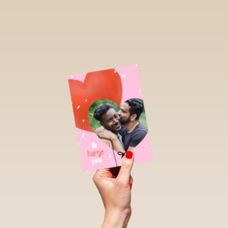 Valentijnskaart foto met hart