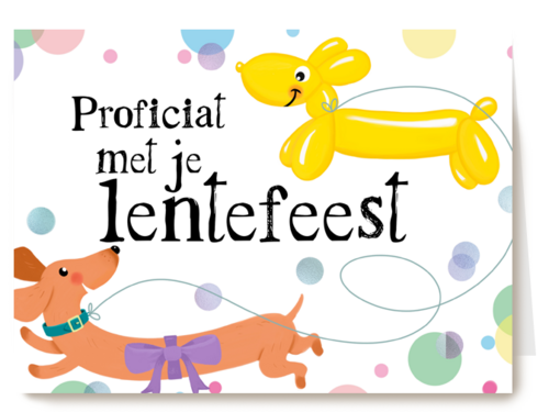 Ballonhond Proficiat met je lentefeest