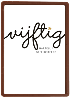 Verjaardagskaart leeftijden 50 vijftig