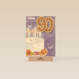 verjaardag leeftijden taart met kaarsjes 90