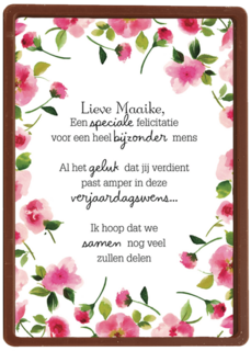 een heel erg bijzondere felicitatie