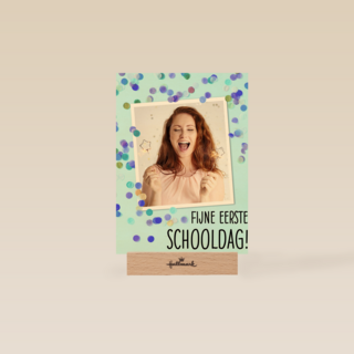 fijne eerste schooldag fotokaart