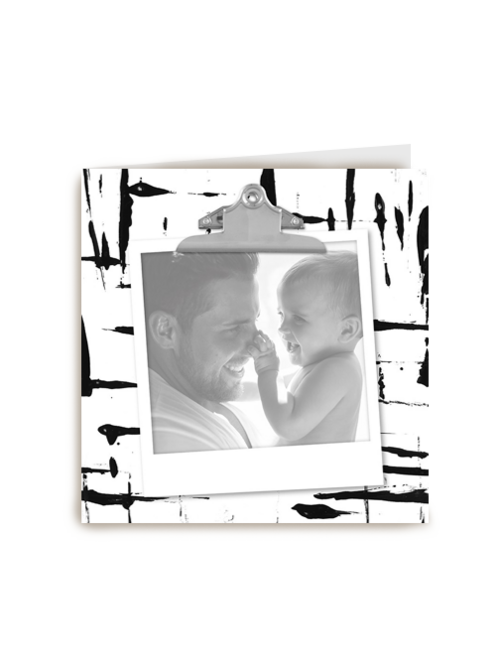 fotokaart vierkant zwart wit blanco polaroid