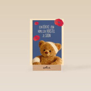 beterschapskaart beer een dikke zoen verband