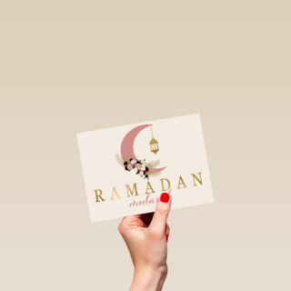 Eid Mubarak kaart met Ramadan Mubarak
