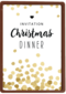 Kerstkaart invitation christmas dinner