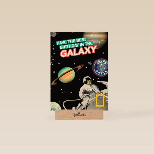 verjaardag kaart jongen best birthday galaxy