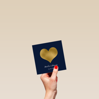 valentijnskaart stijlvol trouwdag gouden hart