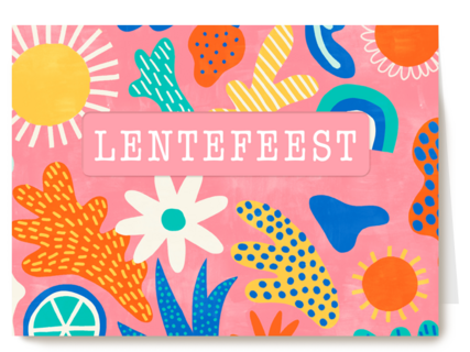 Vrolijke bloemen lentefeest