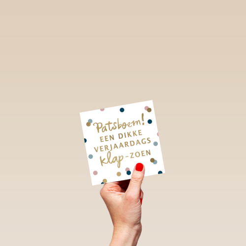 monmon kaart patsboem een dikke verjaardags klap zoen