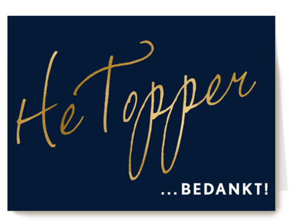 bedankt kaart zakelijk he topper