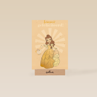 disney prinses kaart verjaardag gefeliciteerd belle