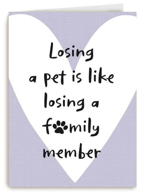 oosing pet like loosing familyl