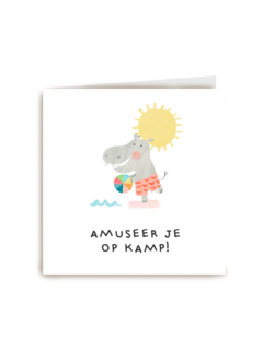 op kamp kaart nijlpaard