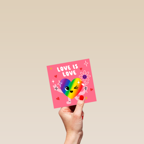 Love is love rainbow heart
