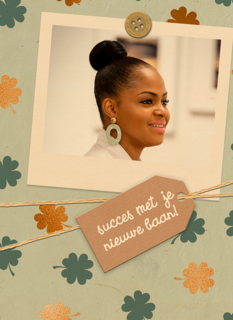 nieuwe baan foto kaart succes