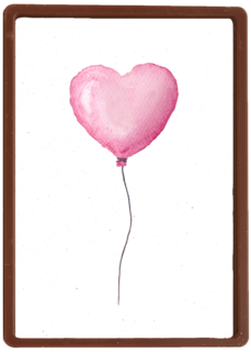 Ballon met hart zonder tekst