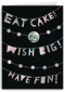 verjaardag leeftijden eat cake wish big have fun