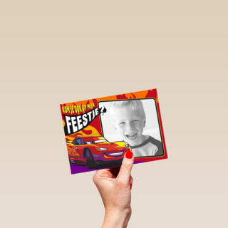 fotokaart cars kom je ook op mijn feestje