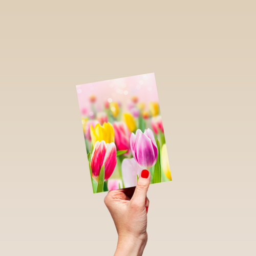 lente kaart tulpen voorjaar