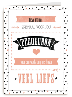 moederdag hip tegoedbon speciaal voor jou mama