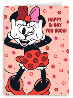 Minnie Mouse Happy Birthday roze