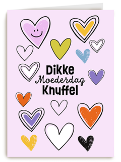 Moederdag dikke knuffel paars