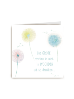 dit verlies is niet in woorden uit te drukken kaart