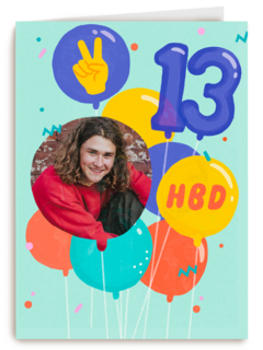HBD 13 jaar fotokaart