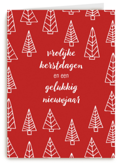 Kerstkaart hip Vrolijke kerstdagen en een gelukkig nieuwjaar